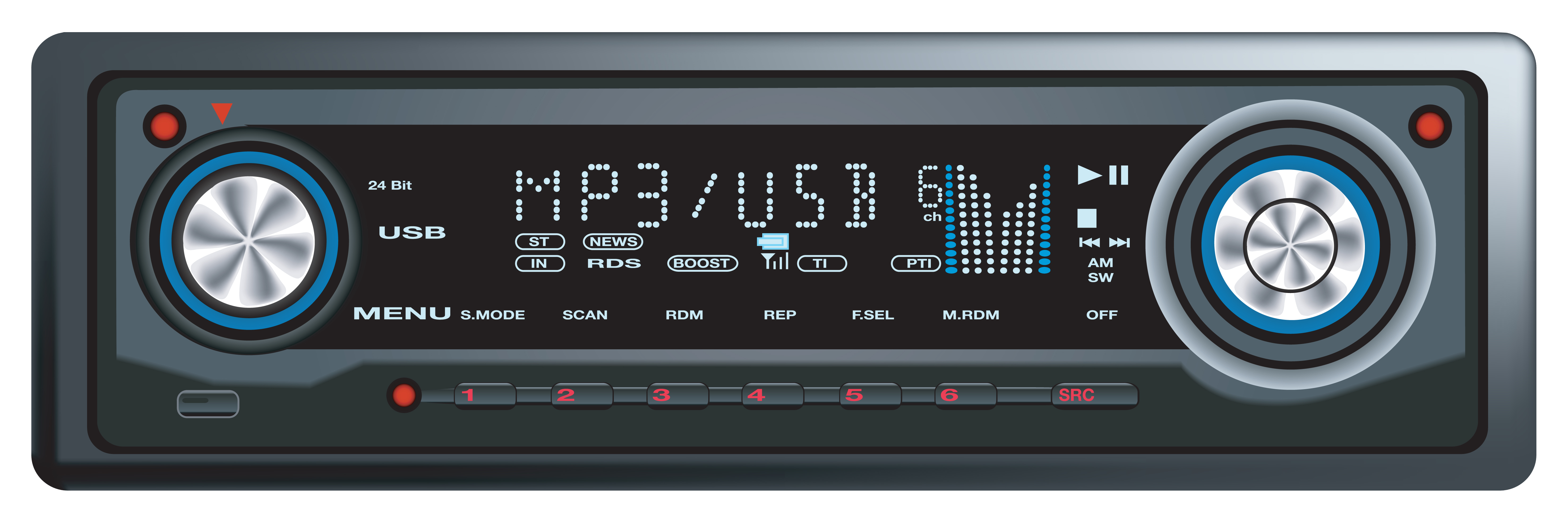 Eenvoudig basisprincipe van nieuwe autoradio