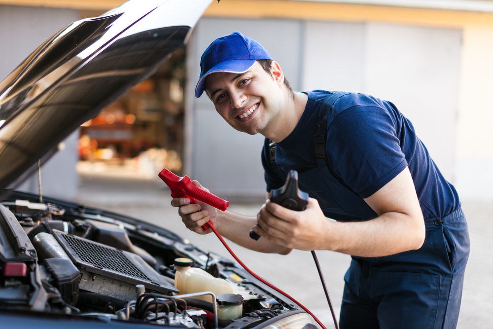 starthulp in een auto service