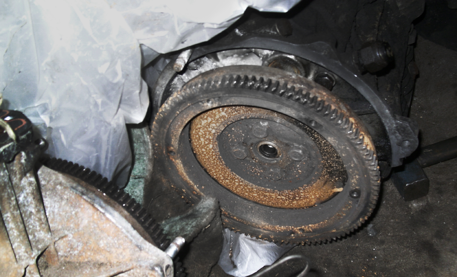 Vliegwiel in startmotor defect