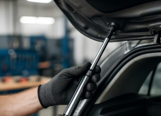 Gasveer van de achterklep van de auto vervangen: tekenen van defect en kosten