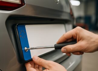 Hoe verwijder en vervang ik een nummerplaat?